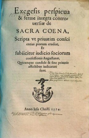 Exegesis perspicua et ferme integra controversiae de Sacra Coena