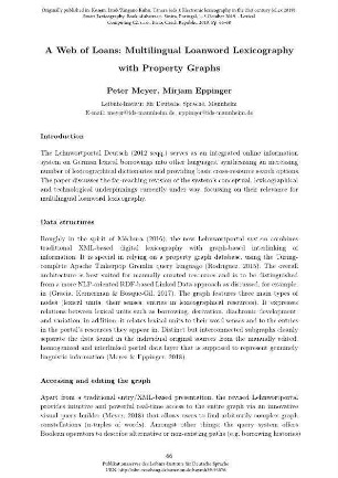 A web of loans: multilingual loanword lexicography with property graphs