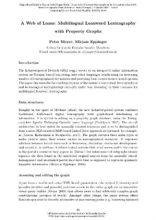 A web of loans: multilingual loanword lexicography with property graphs