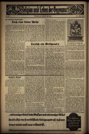 Vierte Ausgabe vom Samstag, den 02. Mai 1936.