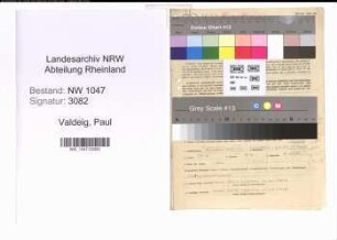 Entnazifizierung Paul Valdeig , geb. 28.01.1905 (Zollbeamter)