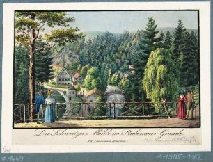 Blick in den Rabenauer Grund mit der Schweizer Mühle