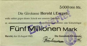 Fünf Millionen Mark