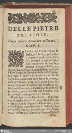 Cap. I. Nella Sacra Scrittura collocate
