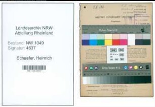 Entnazifizierung Heinrich Schaefer , geb. 21.03.1886 (Kaufmann)