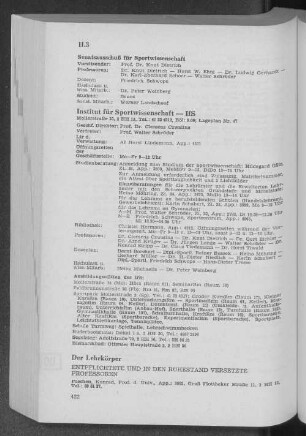 Institut für Sportwissenschaft - IfS
