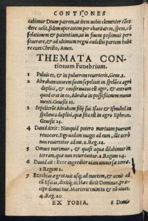 Themata Contionum Funebrium.