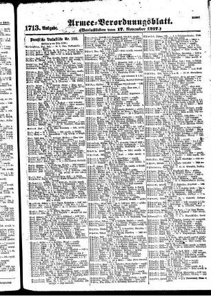 1713. Ausgabe. Samstag, 17. November 1917