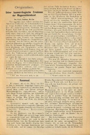 Medicinische Revue für interne Medicin und Therapie : mit besonderer Berücksichtigung der Stoffwechsel- und Verdauungskrankheiten. 1. 1897, Nr. 1