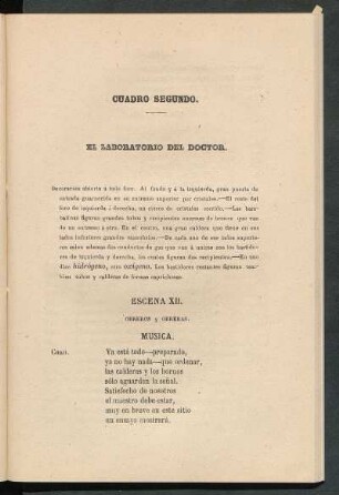 Cuadro segundo. - El laboratorio del doctor.