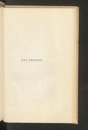 Die Fremde