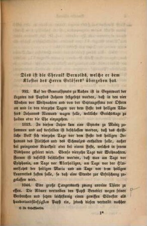 Die Chronik Bernolds von St. Blasien