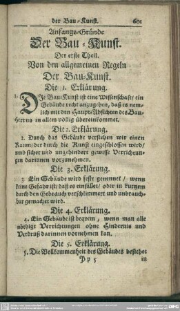 [18.] Anfangs-Gründe Der Bau-Kunst