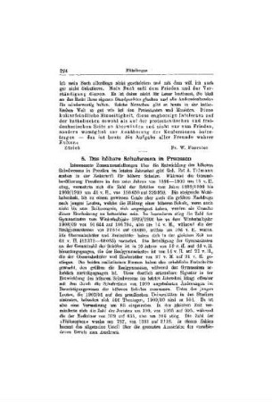 Das höhere Schulwesen in Preussen