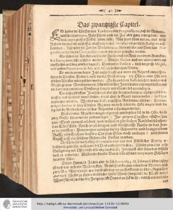 Das zwantzigste Capitel