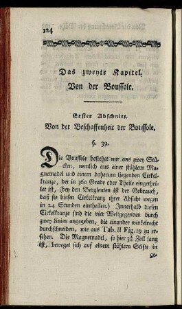 Erster Abschnitt. Von der beschaffenheit der Boussole.