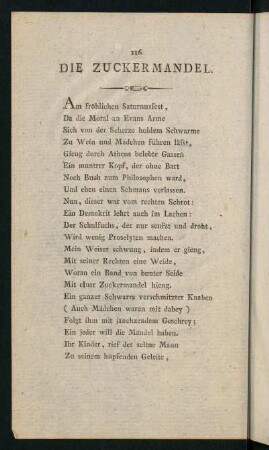 116-127, Die Zuckermandel. - Die Nelke.