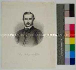 Porträt des Majors Ludwig IV. Prinz und späterer Großherzog von Hessen und bei Rhein nach einer Fotografie