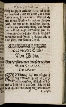 Das vierdte Buch, Von India. Von der fürnemen und sehr reichen Stadt Cambaia.