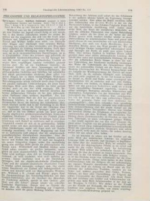 105-107 [Rezension] Spranger, Eduard, Schillers Geistesart