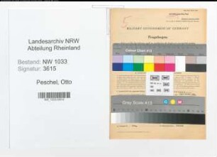 Entnazifizierung Otto Peschel , geb. 31.01.1899 (Arbeiter)