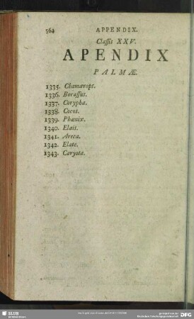 Classis XXV. Apendix