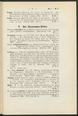 P. Der Illuminaten-Orden.