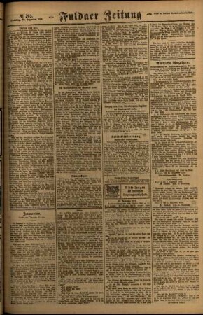 Dritte Ausgabe vom Samstag, den 20. Dezember 1919.