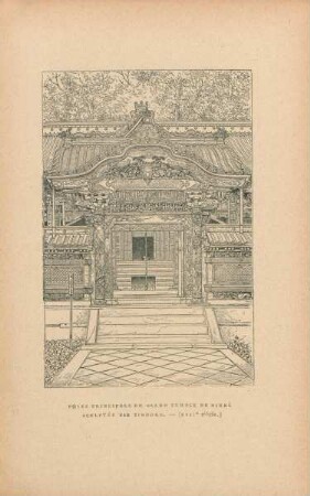 Porte principale du grand temple de Nikkò, sculptée par Zingoro. - (XVIIe siècle)