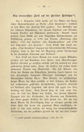 Ein litterarischer Zwist auf der Berliner Hofbühne