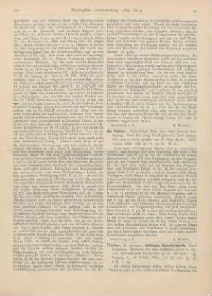 230 [Rezension] Die Psalmen. Hebräischer Text mit einer kurzen Auslegung