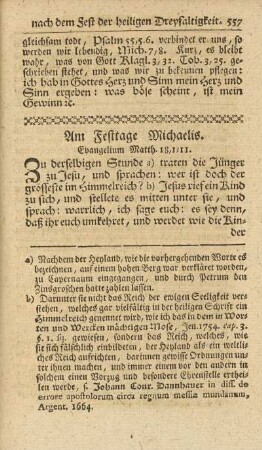 Am Festtage Michaelis