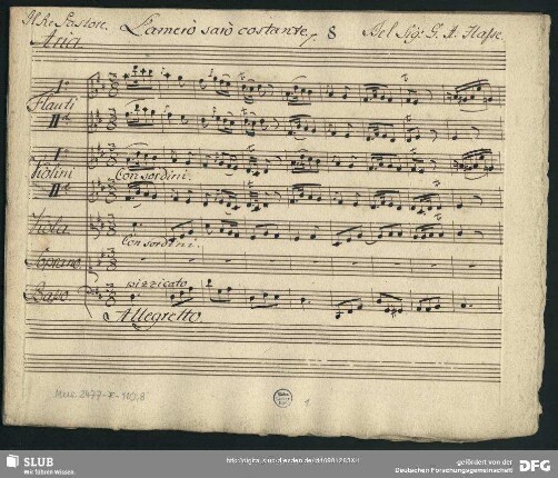 Aria: L'amerò sarò costante