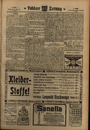 Zweite Ausgabe vom Mittwoch, den 20. April 1910.
