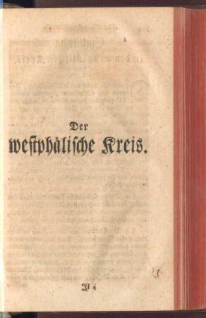 Der westphälische Kreis