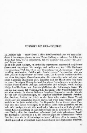 Vorwort des Herausgebers