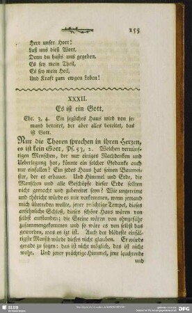 XXXII. Es ist ein Gott