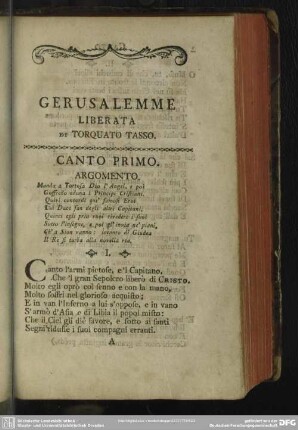Canto Primo