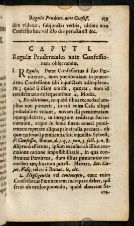 139-146, Caput I. Regulae Prudentiales ante Consessionem observandae.