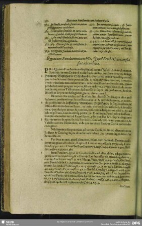 Quintum Fundamentum &c. Quod Feuda Coloniensia sint alienabilia