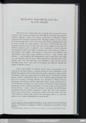 Muscovy And The Black Sea Slave Trade