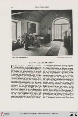 Geschmack und Erziehung