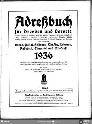 1936: Adreßbuch für Dresden und Vororte