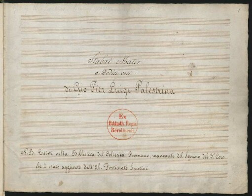 Stabat mater; Coro (3), bc; e-Moll
