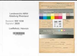 Entnazifizierung Heinrich Loeffelholz , geb. 12.02.1909 (Angestellter)
