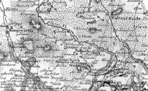Großdubrau-Brehmen. Karte der Niederlausitz - dem Gebiet Senftenberg, Spremberg, Muskau, Königswartha. Ohne Datum, bez.: Jung, Sect. 72, geograph. Institut Weimar