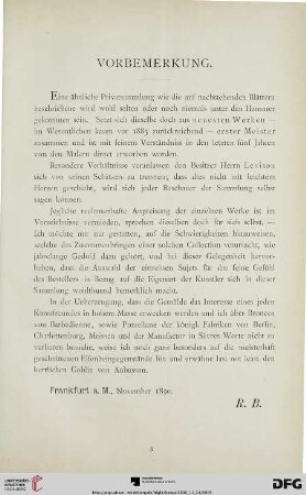 Vormerkungen
