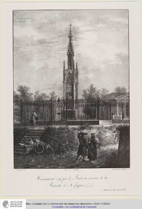 Monument érigé près de Basle, au souvenir de la Bataille de St. Jaques, 1444