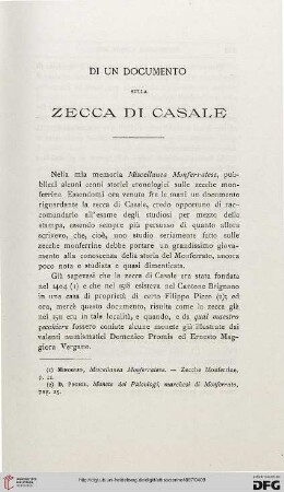 5: Di un documento sulla Zecca di Casale