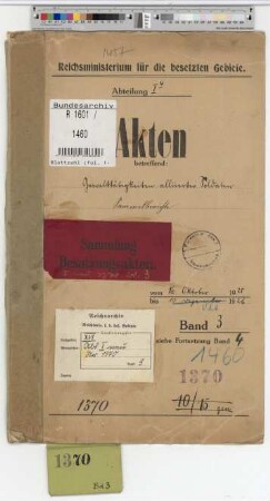 Ausschreitungen von Angehörigen der Besatzungstruppen. Sammelberichte: Bd. 3